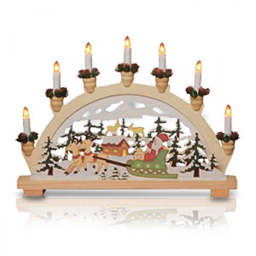 Светильник со свечами Дед Мороз на санях 270-06 - фото 1 - id-p37635131
