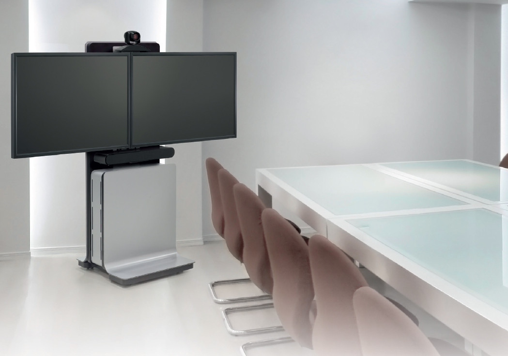Готовые комплекты видеоконференций Polycom на мобильных стойках
