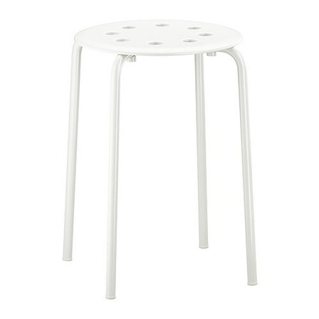 Табурет МАРИУС белый ИКЕА, IKEA, фото 1