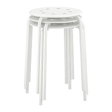 Табурет МАРИУС белый ИКЕА, IKEA, фото 5