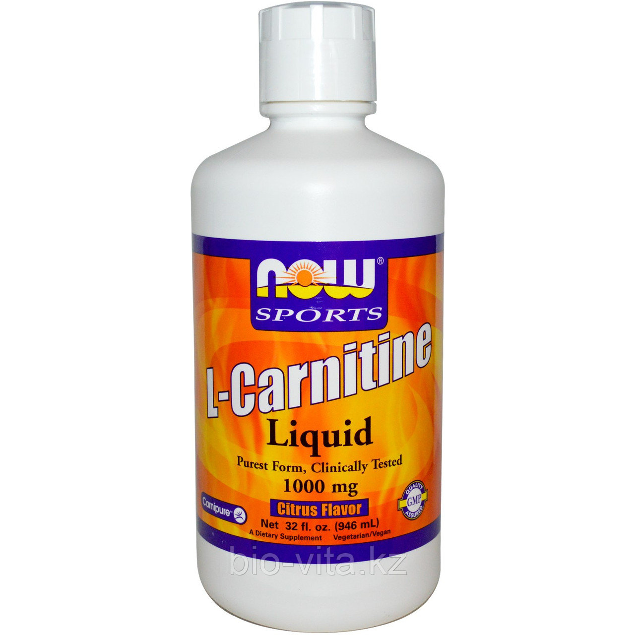Now Foods, Жидкий L-карнитин с цитрусовым вкусом для спортсменов, 1000 мг,  (946 мл)