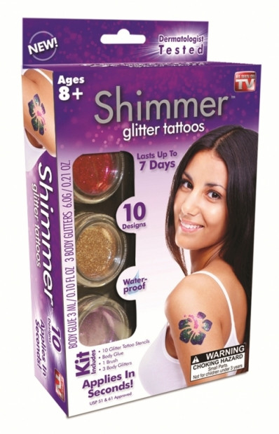 Набор для нанесения временных блестящих тату Shimmer