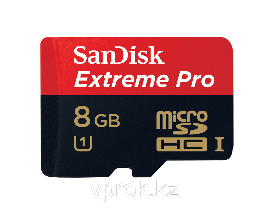Карта памяти "SanDisk Extreme Pro Micro SD Card (TFlash) Class 10 8GB with Adaptor-Retail Packing" - фото 1 - id-p37800706