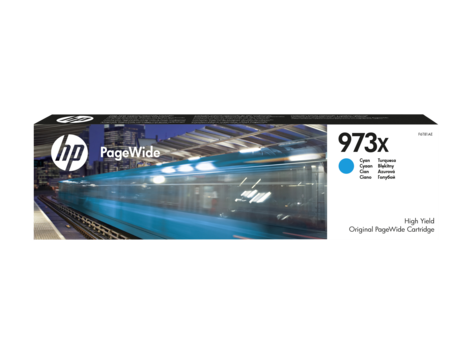 HP F6T81AE, Оригинальный картридж HP PageWide увеличенной емкости, Голубой, HP 973X