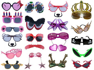 Прикольные карнавальные очки