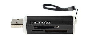 Считыватель смарт-карт "SIYOTEAM Mini Multi in one Card Reader USB 2.0 (Mini SD, MMC,SD Micro SD...),M:SY-662"