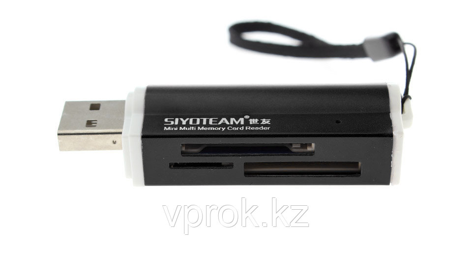 Считыватель смарт-карт "SIYOTEAM Mini Multi in one Card Reader USB 2.0 (Mini SD, MMC,SD Micro SD...),M:SY-662" - фото 1 - id-p37853903