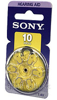 Батарейки таблетки для слуховых аппаратов Sony PR10D6A(+10)
