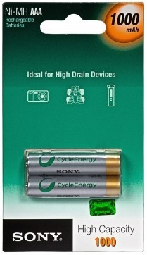 Аккумуляторы ААА Sony NiMN 1000mAh 2 шт