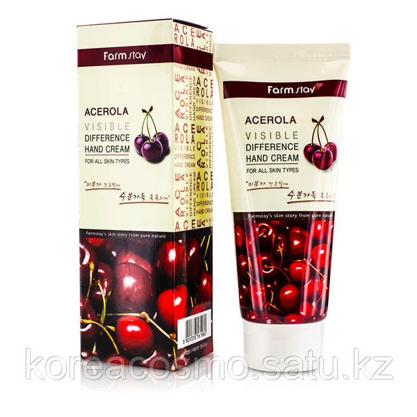 КРЕМ ДЛЯ РУК FARMSTAY VISIBLE DIFFERENCE ACEROLA HAND CREAM