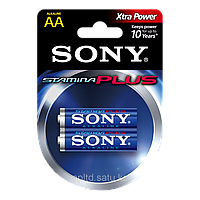 Батарейки LR6 AA пальчиковые Sony AM3B2D Stamina Plus, 2шт
