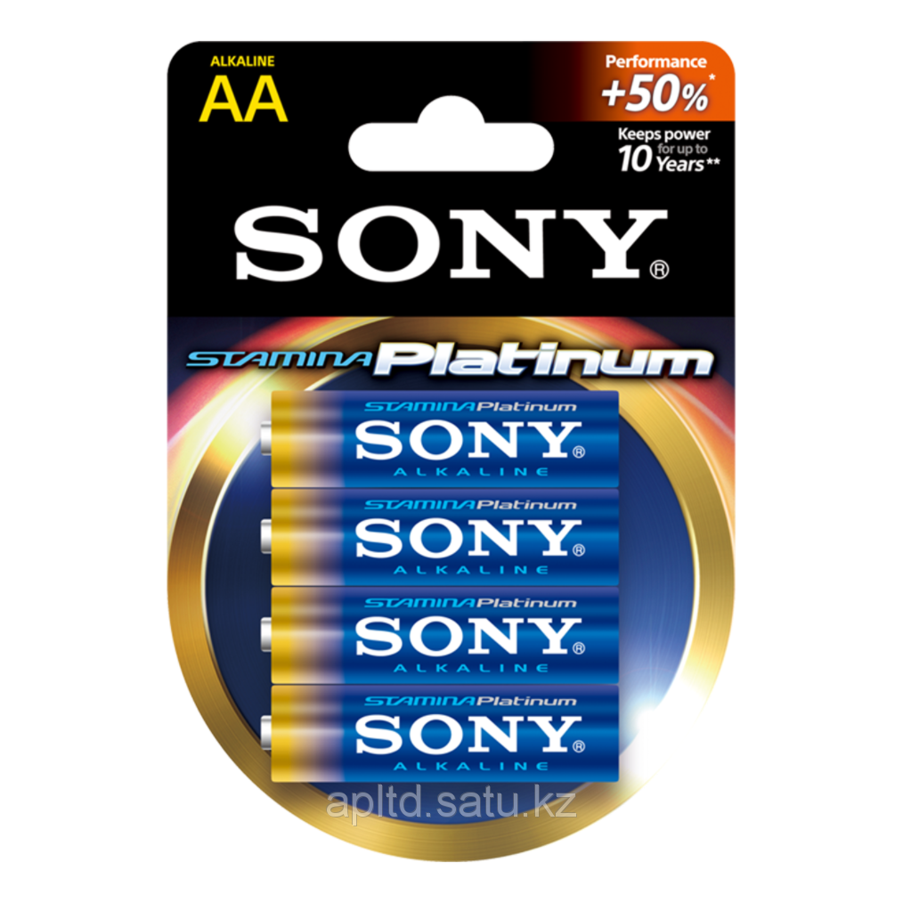 Батарейки LR6 AA пальчиковые Sony AM3PTB4D Stamina Platinum, 4 шт