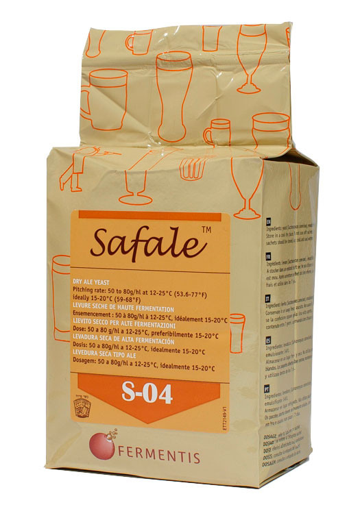 Дрожжи пивные сухие Safale S - 04 (500 гр.) - верхового брожения