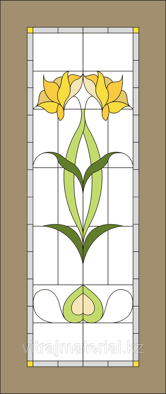 Витраж для межкомнатных дверей D22