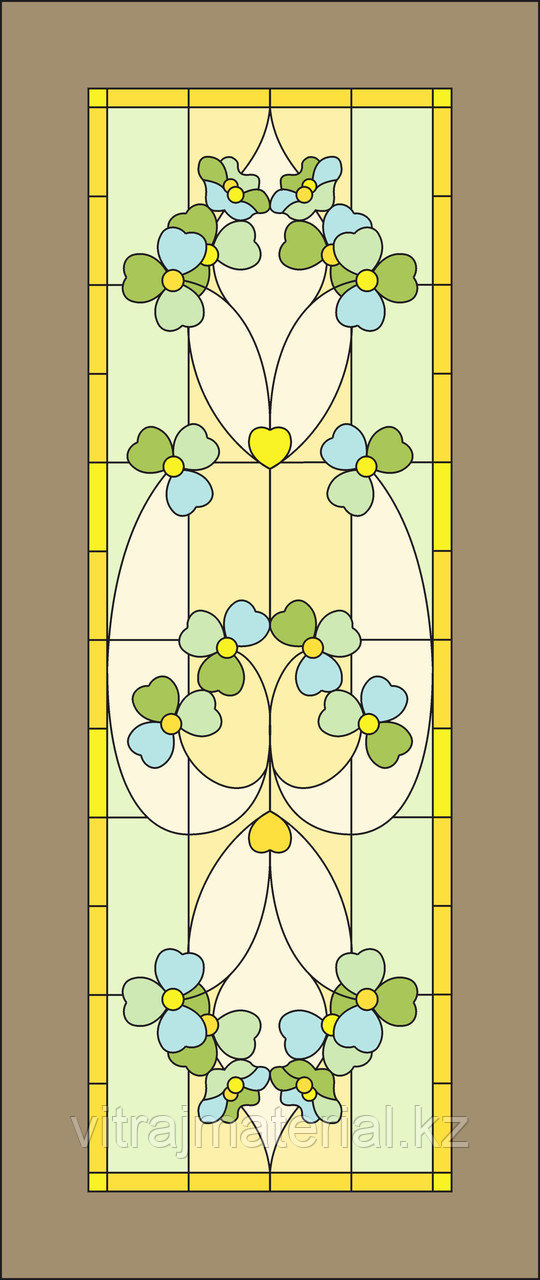 Витраж для межкомнатных дверей D23