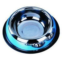 1503 TRIOL Миска металлическая с резинкой для кошек и собак, 0,45л. d=19 см.