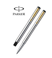 Ручка-роллер Parker Vector Т03, цвет: Steel, стержень: Mblue