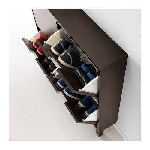 Шкаф для обуви 4 отделения СТЭЛЛ черно-коричневый ИКЕА, IKEA - фото 2 - id-p38082866