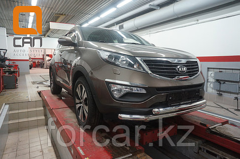 Защита переднего бампера KIA Sportage (2010-) (двойная) d 60/60, фото 2
