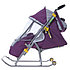 Санки-коляска "Ника Детям 4" с прорезиненными колёсами, цвет фиолетовый, фото 2