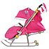 Санки-коляска "Ника Детям 6 - снегири на ветках" с прорезиненными колёсами, цвет розовый, фото 2