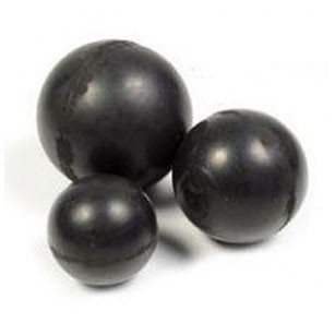 Мяч черный отечественный, из цельной резины, 6,5 см.