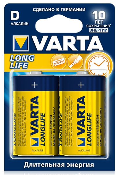 Батарейка Longlife Mono 1.5V - LR20/ D (2 шт)
