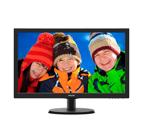 Монитор 21,5'' Philips 223V5LSB TN LED/FHD/1920x1080/250кд/м/170-160/VGA/DVI-D/Black