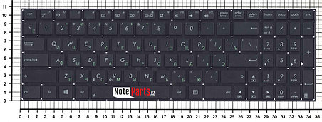 Клавиатура для ноутбука Asus X551CA, X551MA плоский Enter (шлейф 10 см), фото 2
