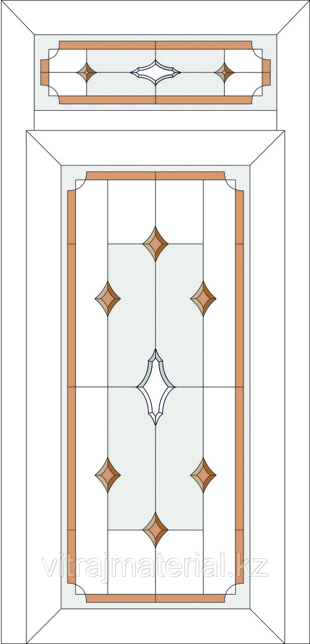 Витраж для межкомнатных дверей D73 - фото 1 - id-p38425665