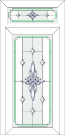 Витраж для межкомнатных дверей D74