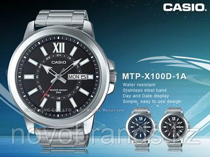 Casio mtp x100d sales