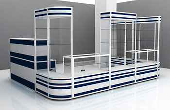 Прилавки и витрины из алюминиевого профиля