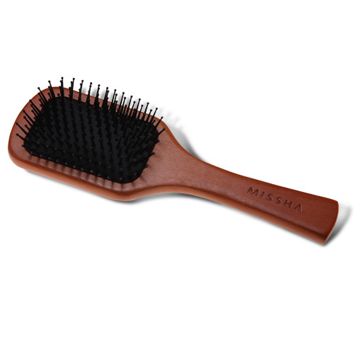 Деревянная расческа с антистатическим эффектом Wooden Cushion Hair Brush (Medium)