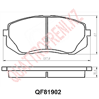 Тормозные колодки QF81902 передние для KIA SPORTAGE