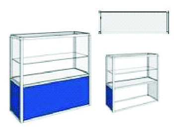 Прилавок стекло с хозблоком