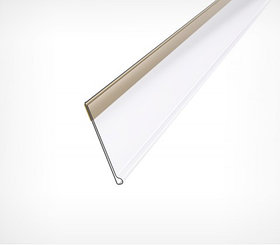 Ценникодержатель полочный самоклеющийся DBR39 длина 1250 мм., цвет красный 