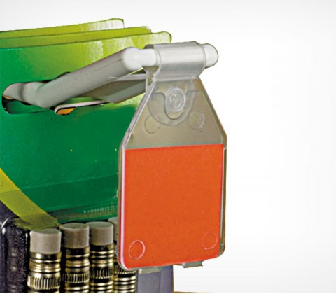 Ценникодержатель на крючок откидной PP-TAG 27х30 мм, цвет прозрачный 