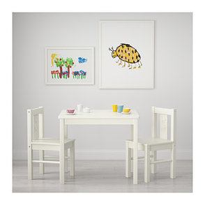 Стол детский КРИТТЕР белый 59x50 см ИКЕА, IKEA, фото 2