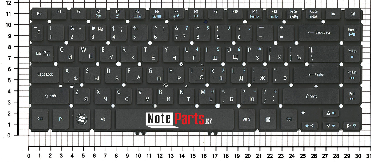Клавиатура для ноутбука Acer Aspire V5-473G, ENG, черная - фото 1 - id-p38530552