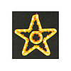 Декоративная светящаяся акриловая фигура "Звезда желтая, с кругом"