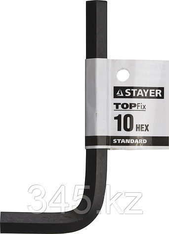 Ключ имбусовый STAYER "STANDARD", сталь, черный, 10мм, фото 2
