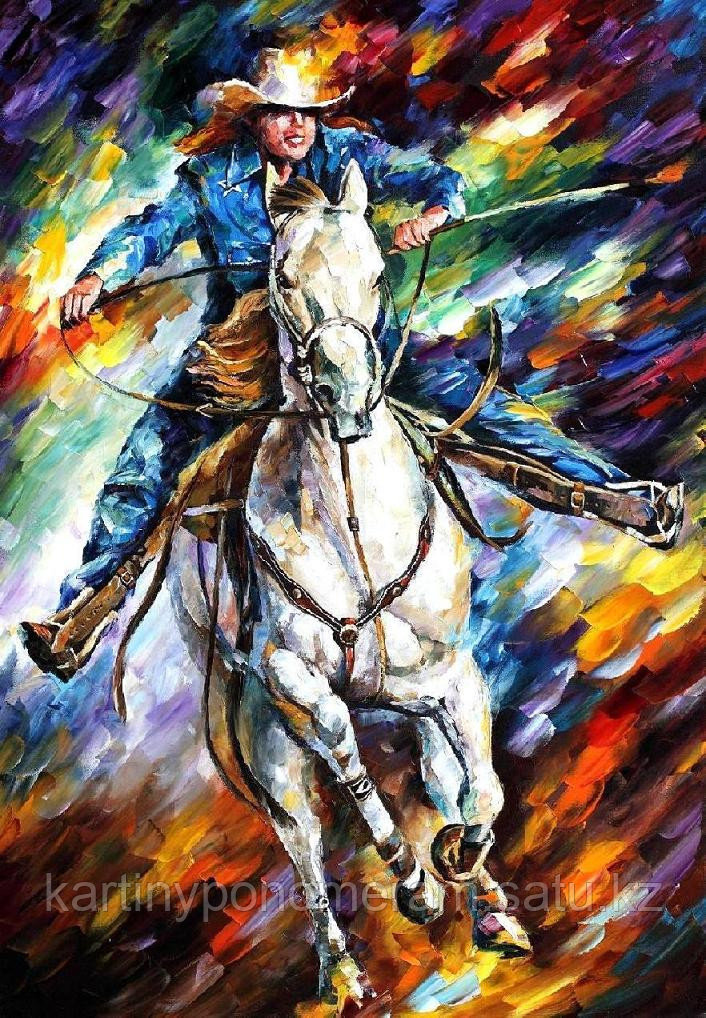 Картина по номерам "Наездник. Л.Афремов"