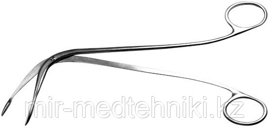 Щипцы гортанные изогнутые для извлечения инородных тел длиной 200 мм (Щ-4) - фото 1 - id-p38584166