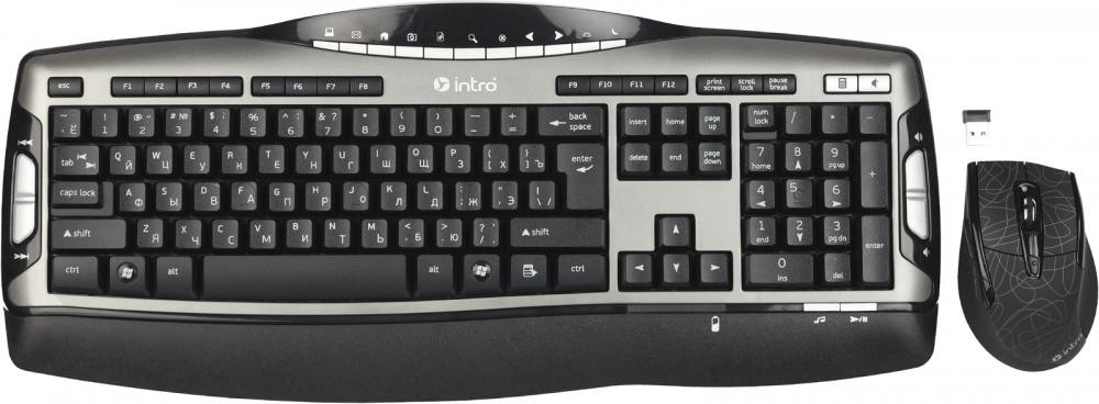 Комплект клавиатура + мышь INTRO CW202M, black