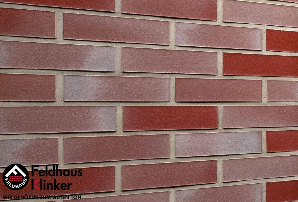 Клинкерная плитка "Feldhaus Klinker" для фасада и интерьера R391 galena ardor rutila