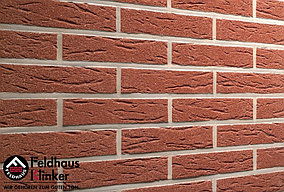 Клинкерная плитка "Feldhaus Klinker" для фасада и интерьера R435 carmesi mana