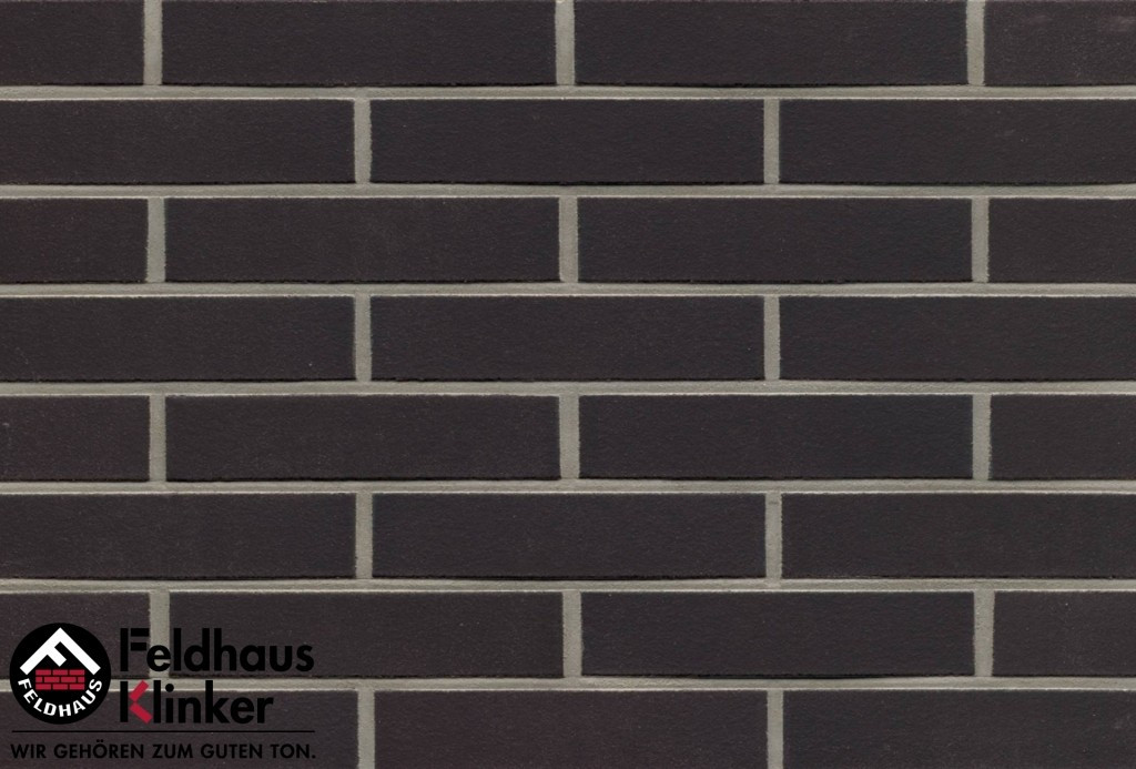 Клинкерная плитка "Feldhaus Klinker" для фасада и интерьера R700 anthracit liso - фото 3 - id-p38603210