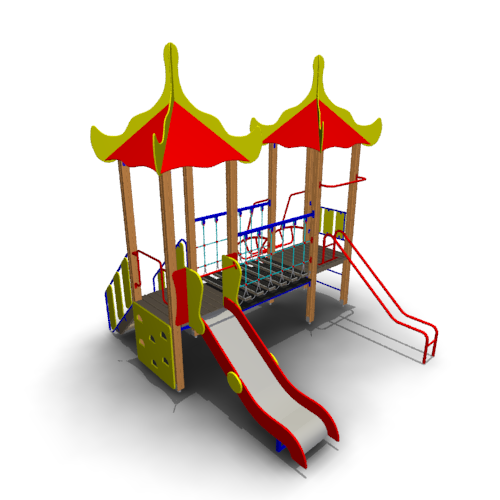 Детский игровой комплекс для улицы ИК-04 Размеры 4135 х 3915х4080мм