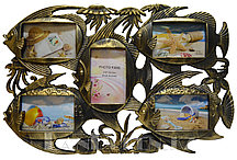 Фоторамка настенная "Рыбки" на 5 фотографий (бронзового цвета)